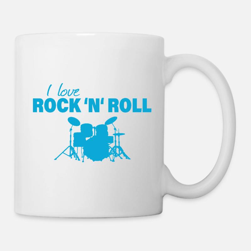 ROCK AND ROLL - Tasse - Weiß