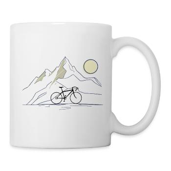 Fahrrad Bergtour - Tasse - Weiß - Rechts