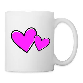 Coeurs Symbole Amour - Mug blanc - blanc - Droite