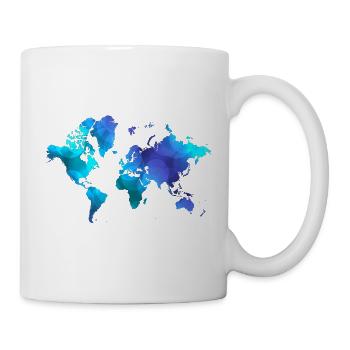 World Map Blue Dreams - Mug - white - Right