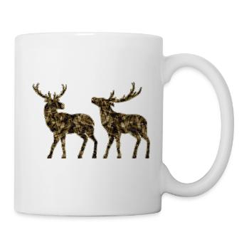 Hirsch - Tasse - Weiß - Rechts