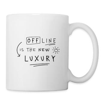 Offline is the New Luxury Statement Spruch Trend - Mug - white - Right