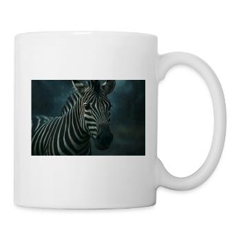 Zebra in the rainy night - Mug - white - Right