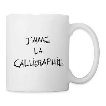 J'AIME LA CALLIGRAPHIE ! - Mug blanc - blanc - Droite
