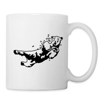 ours blanc - Mug blanc - blanc - Droite