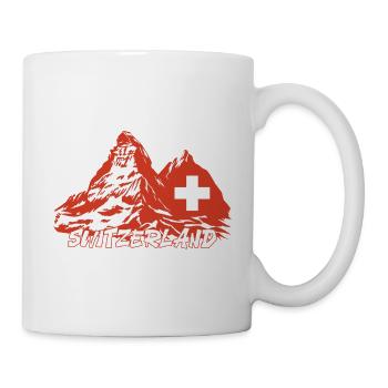 Suisse-Sports d’hiver-Montagnes de ski - Mug blanc - blanc - Droite
