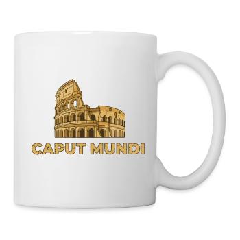 Italien Rom Caput Mundi Kolosseo Grafik-Logo - Tasse - Weiß - Rechts