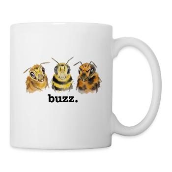 Bees buzz – Funny buzzing for bee lovers - Mug - white - Right