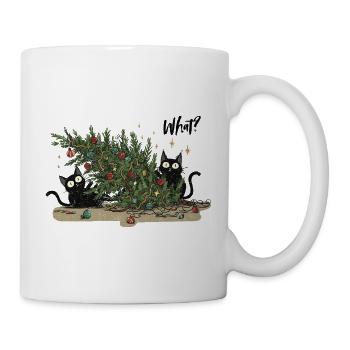 Chaotische Weihnachtskatzen – Lustiges XMAS Katzen - Tasse - Weiß - Rechts