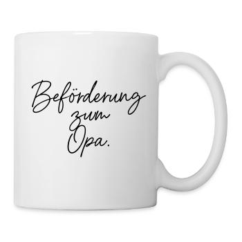 Beförderung zum Opa - Tasse - Weiß - Rechts