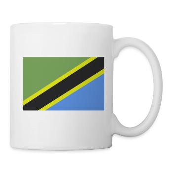 Tansania-Flagge - Tasse - Weiß - Rechts