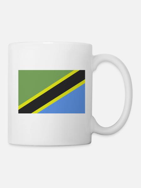 Tansania-Flagge - Tasse - Weiß