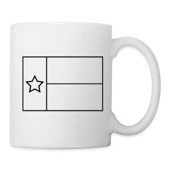 Umriss der texanischen Flagge - Tasse - Weiß - Rechts