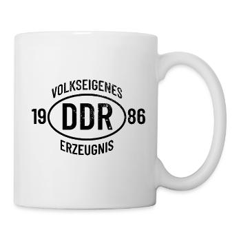 DDR Geburtstag Shirt, Hoodie, Tasse Jahrgang 1986 - Tasse - Weiß - Rechts