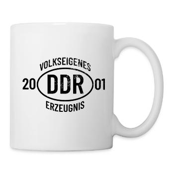 DDR Geburtstag Shirt, Hoodie, Tasse Jahrgang 2001 - Tasse - Weiß - Rechts