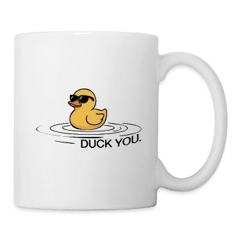 Duck You Pun Duck Funny Saying Fuck You - Mug - white - Right