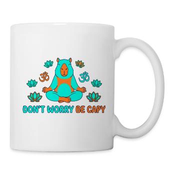 Ne t’inquiète pas, sois capy yoga - Mug blanc - blanc - Droite