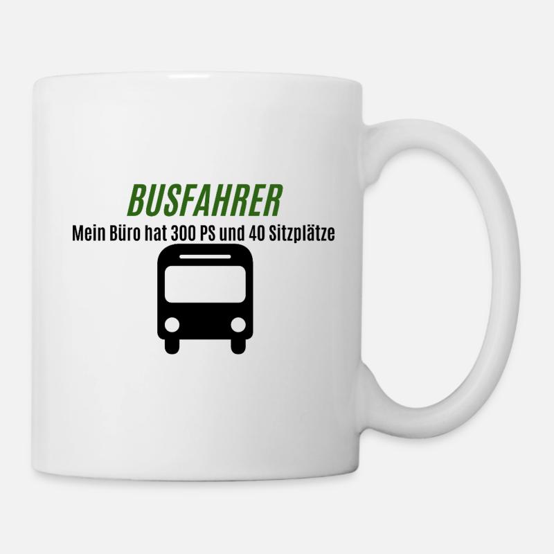 Bus Driver Green Logo Shirt - Mug - white