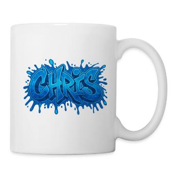 Graffiti  CHRIS Prénom cadeau idéal imprimable sur - Mug blanc - blanc - Droite