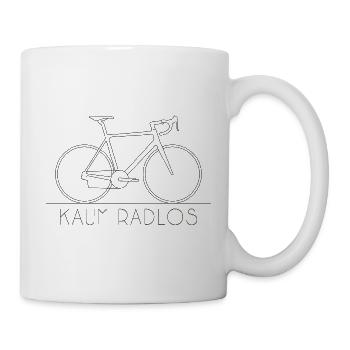 Hardly Wheelless – Minimalist Bicycle Line Art - Mug - white - Right