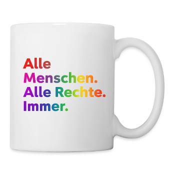 All People All Rights Always Statement - Mug - white - Right