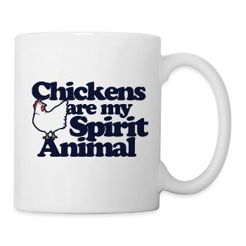 Les poules sont mon animal spirituel - Mug blanc - blanc - Droite