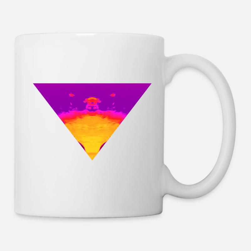 Vortex néon, Cyber Sunset - Mug blanc - blanc