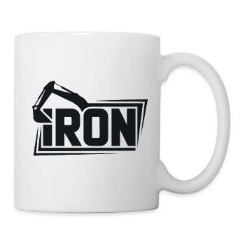 Iron Crane Bold Logo Tee - Mug blanc - blanc - Droite
