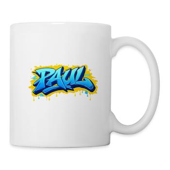 Graffiti  PAUL Prénom cadeau idéal imprimable  - Mug blanc - blanc - Droite