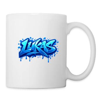 Graffiti  LUKAS Prénom cadeau idéal imprimable  - Mug blanc - blanc - Droite