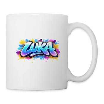 Graffiti  LUKA Prénom cadeau idéal imprimable sur  - Mug blanc - blanc - Droite