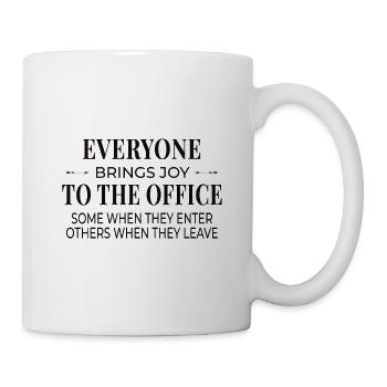 Humour de bureau – Joie à l’intérieur et à l’extérieur - Mug blanc - blanc - Droite