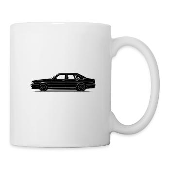 Vintage Limousine Linienkunst - Tasse - Weiß - Rechts