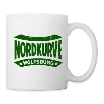 Wolfsburg Nordkurve Stadion Fan Hoodie, tasche - Tasse - Weiß - Rechts