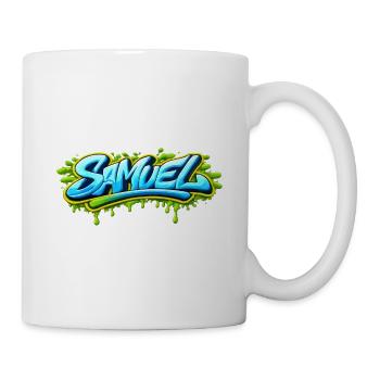 GRAFFITI-NAME SAMUEL FÜR PERFEKTES GESCHENK DRUCKBAR - Tasse - Weiß - Rechts