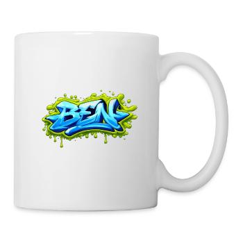 Graffiti BEN Prénom cadeau idéal imprimable sur t- - Mug blanc - blanc - Droite