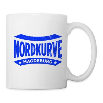 Magdeburg Stadion Fan Hoodie, Shirt, Tasche; Cap - Tasse - Weiß - Rechts