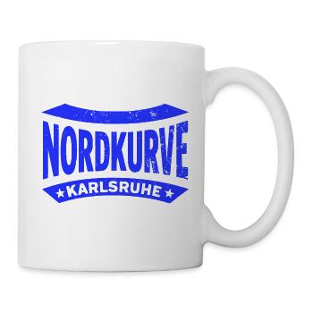 Karlsruhe Nordkurve Stadion Fan Hoodie, Tasse - Tasse - Weiß - Rechts
