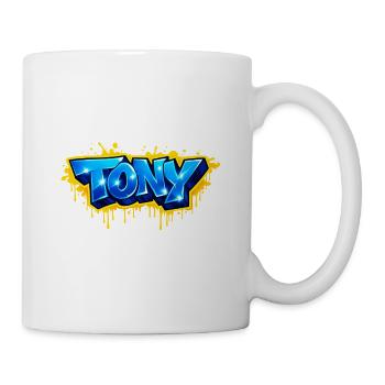 Graffiti name TONY FOR PERFECT GIFT PRINTABLE - Mug - white - Right