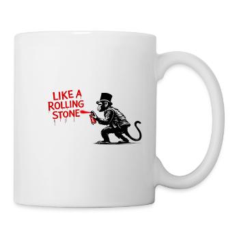 Wie ein Rolling Stone Monkey - Tasse - Weiß - Rechts