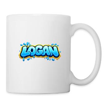 LOGAN GRAFFITI NAME FOR PERFECT GIFT PRINTABLE  - Mug blanc - blanc - Droite
