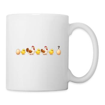 Evolution egg chick hen darwin - Mug - white - Right