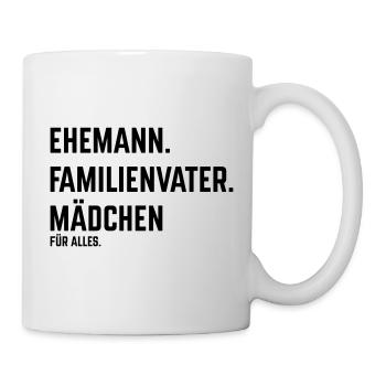 Mari Homme de famille Fille pour tout (Noir) - Mug blanc - blanc - Droite