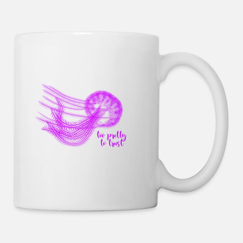 Méduses - trop jolies pour être dignes de confiance - Mug blanc - blanc