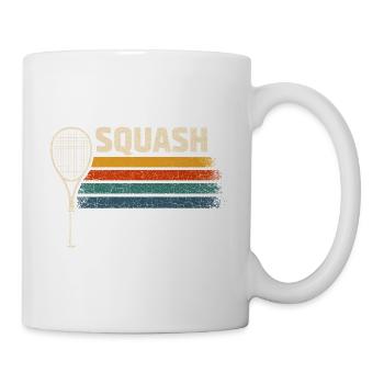 Vintage-Squash-Schläger-Liebhaber – lustige Sportarten - Tasse - Weiß - Rechts