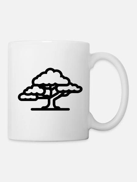 Bonsai - Tasse - Weiß