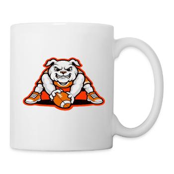Bulldog Football Power Mascot - Mug - white - Right