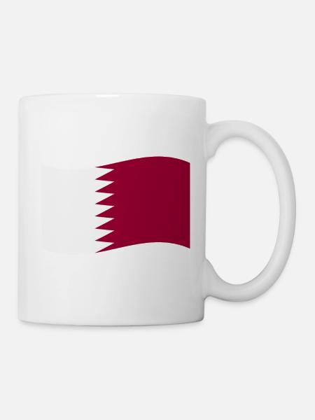 Katar-Flagge - Tasse - Weiß