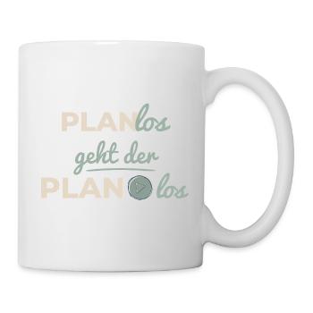Le plan commence de façon désordonnée : Typographie scandinave beige - Mug blanc - blanc - Droite