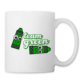 Équipe Souriante Crayon Green - Mug blanc - blanc - Droite